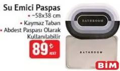 SU EMİCİ PASPAS 58X38 CM fiyat ve kampanya bilgisi